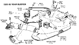 1958-60 Rear Bumper Diagram Thumbnail
