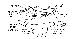 1961-62 Rear Bumper Diagram Thumbnail