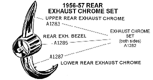 Rear Exhaust Chrome (56-57) Diagram Thumbnail