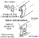 1958-61 Side Moldings Diagram Thumbnail