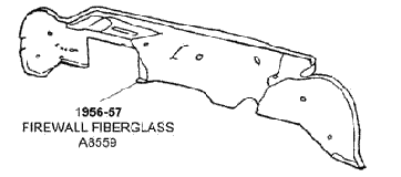 1956-57 Firewall Fiberglass Diagram Thumbnail