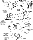 1953-57 Hood Parts Diagram Thumbnail