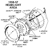 1956-57 Headlight Area Diagram Thumbnail