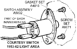 1953-62 Courtesy Light Switch Area Diagram Thumbnail