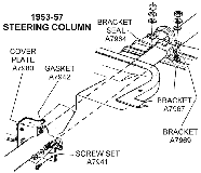 1953-57 Steering Column Diagram Thumbnail