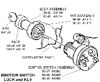 Ignition Switch Lock & Key Diagram Thumbnail