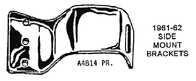 1961-62 Side Mount Brackets Diagram Thumbnail