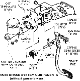 1965-66 Brake System Components Diagram Thumbnail