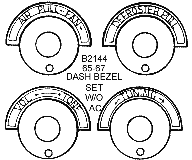 1963-67 Dash Bezel Set Diagram Thumbnail
