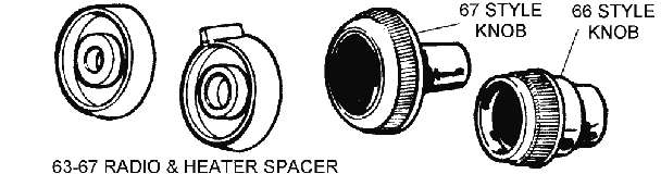 Radio and Heater Spacers and Knobs Diagram Thumbnail