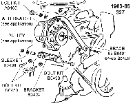 1963-65 327 Alternator Area Diagram Thumbnail