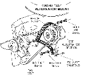 1966-67 327 Alternator Mount Diagram Thumbnail