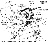 1966-67 396/427 w/o Power Steering Diagram Thumbnail