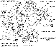1963-65 Choke and Clean Air Tubes Diagram Thumbnail