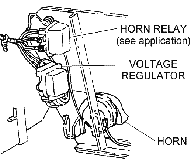 Horn Relay and Voltage Regulator Diagram Thumbnail