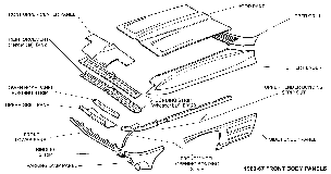 1963-67 Front Body Panels Diagram Thumbnail