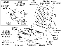 1963-67 Seat Assembly Diagram Thumbnail