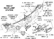 1963-67 Rear Lamp System Diagram Thumbnail