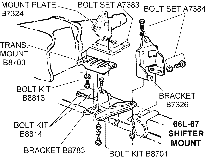 1966L-67 Shifter Mount Diagram Thumbnail