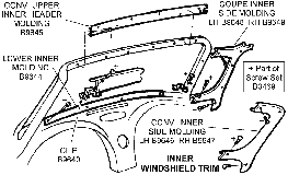 Inner Windshield Trim Diagram Thumbnail