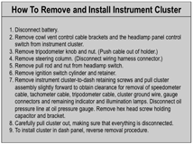 Instrument Cluster Removal Instructions Diagram Thumbnail
