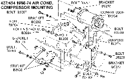 427/454 Air Conditioning Compressor Mounting Diagram Thumbnail