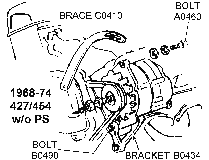 1968-74 427/454 Without Power Steering Diagram Thumbnail