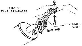 1968-82 Exhaust Hanger Diagram Thumbnail