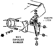 1973 Exhaust Hanger Diagram Thumbnail