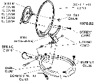 1978-82 Gas Door Assembly Diagram Thumbnail