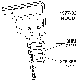 1977-82 Hood Shim and Striker Diagram Thumbnail