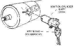 Ignition Cylinder and Key Diagram Thumbnail