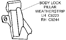 Body Lock Pillar Weatherstrip Diagram Thumbnail