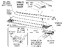 1968-72 Wiper Door Diagram Thumbnail