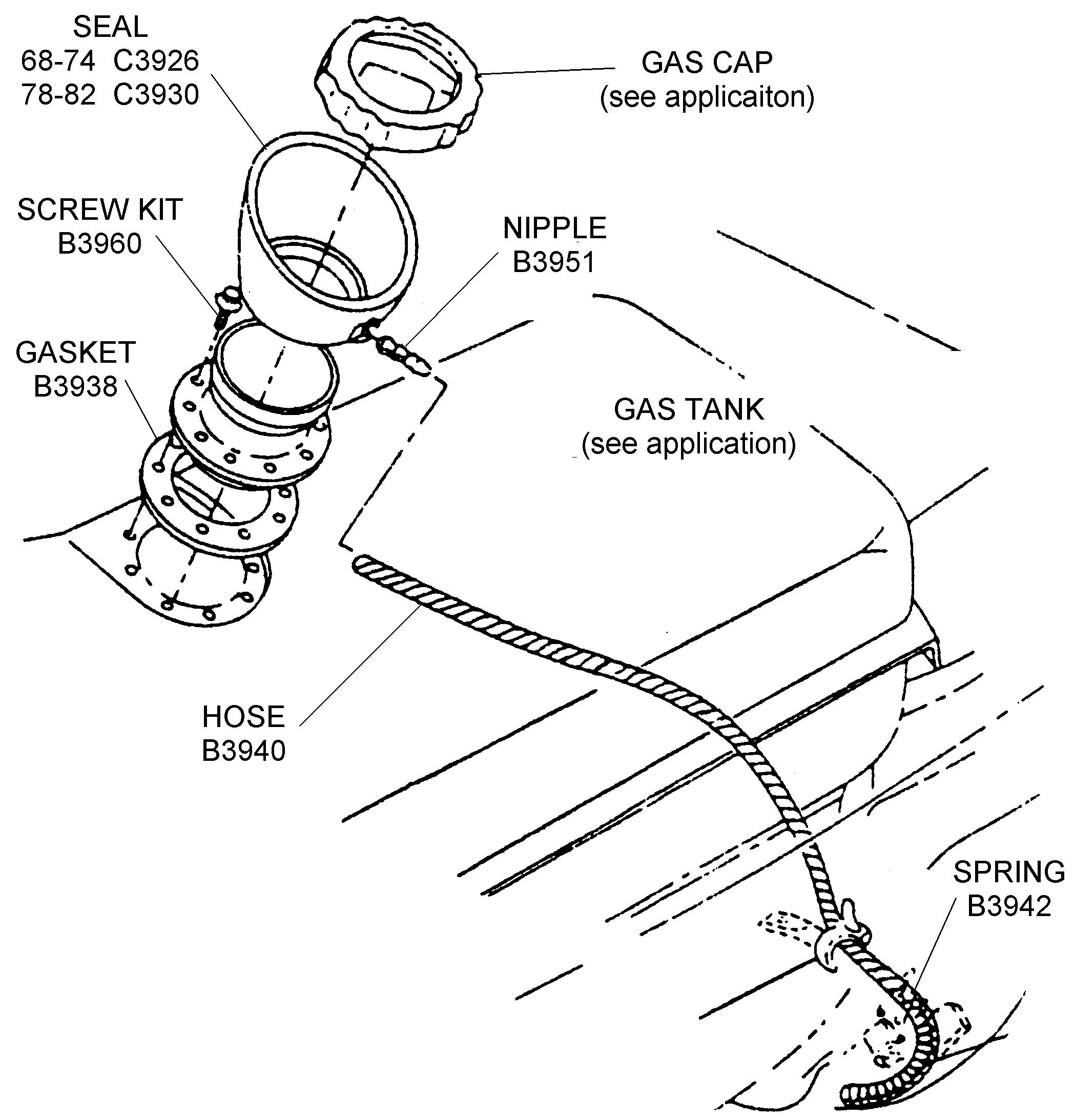 Gas Tank and Gas Cap Assembly - Diagram View - Chicago ... 1984 dodge 318 ignition wiring diagram 