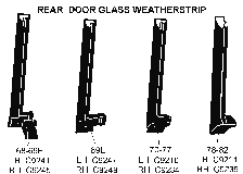 Rear Door Glass Weatherstrip Diagram Thumbnail